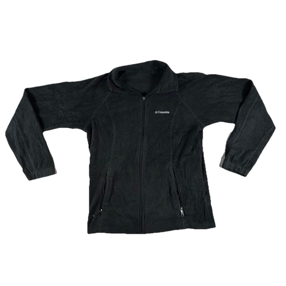 Columbia Fleece Shepra Black Long-Sleeve Full-Zip Jacket Women's Small